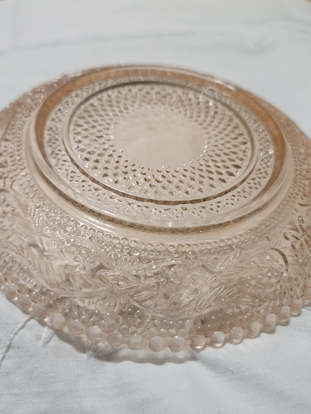 Trellis pattern produced by Indiana Glass 6 Inch Plates Set Of 2